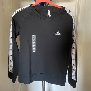 Adidas B&W Side-Tape Tiro Crew Sweatshirt - M